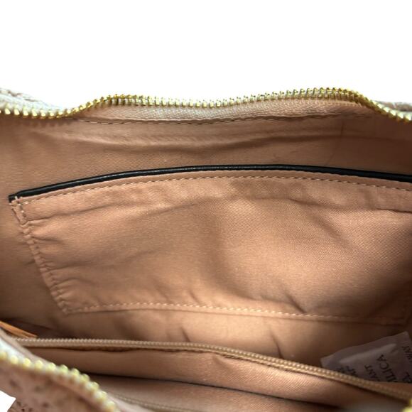 Jules Kae Hobo Style Bag Purse Weaved body Whipstich Trim NWT with dust bag - Picture 4 of 4